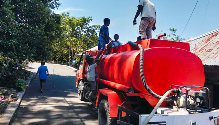 Kekeringan di Wilayah Pegunungan, BPBD Kota Tidore Kerahkan Mobil Tangki